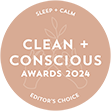 2024 Clean & Conscious Awards sleep & calm editor's choice award winner