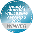Beauty shortlist wellbeing awards 2023 winner.