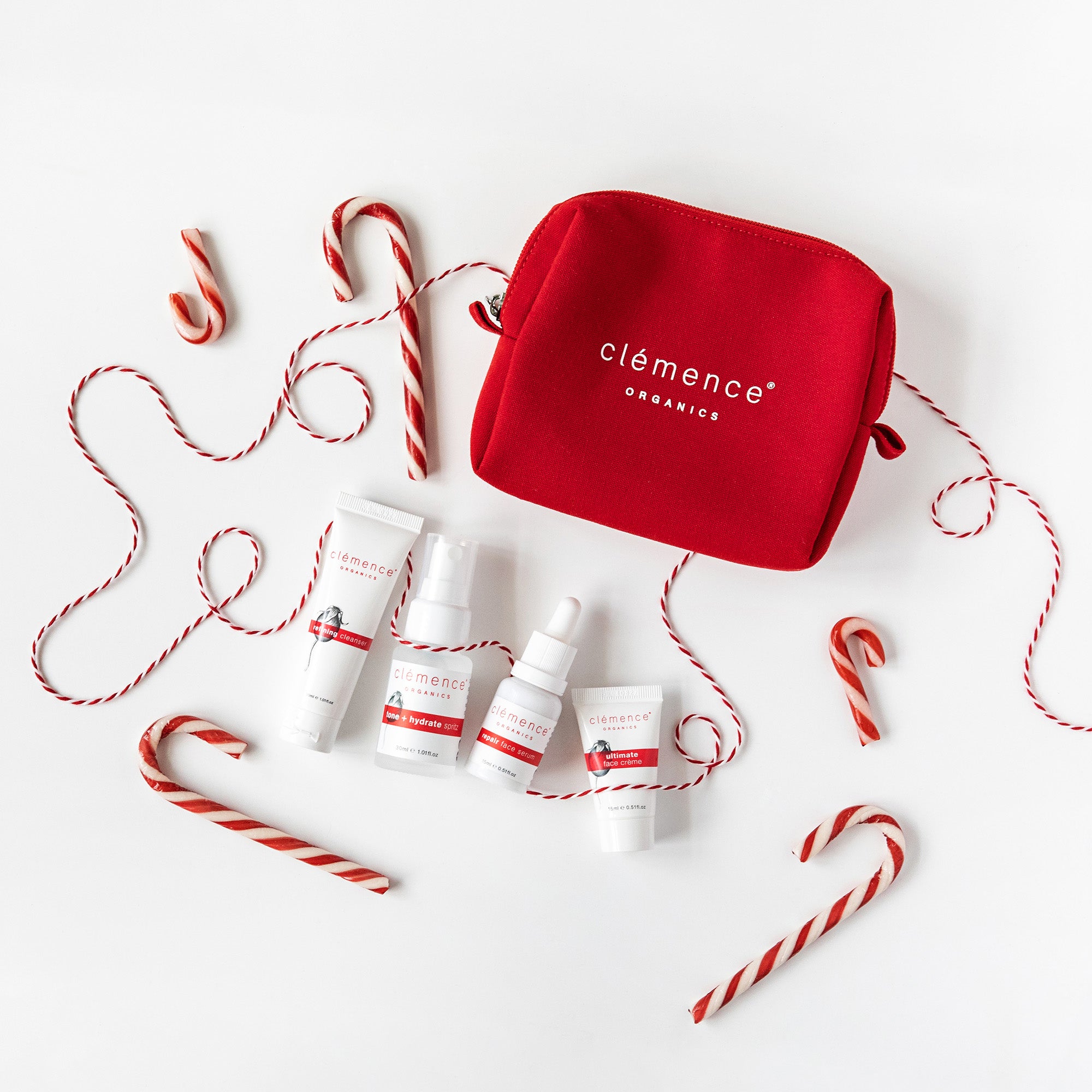 Mini Red Cosmetic Bag