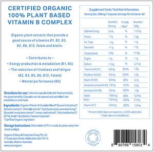 FYTO Vitamin B Complex Certified Organic Wholefood B Vitamins