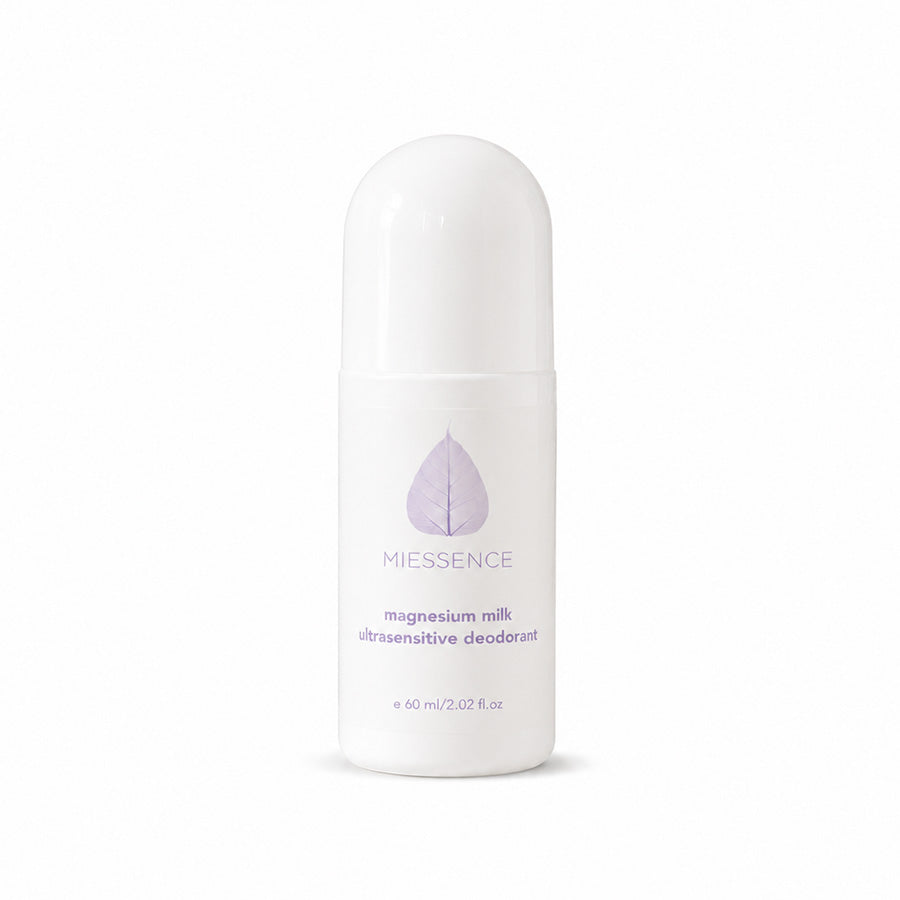 A Miessence Ancient Spice Deodorant bottle on a clean white background.